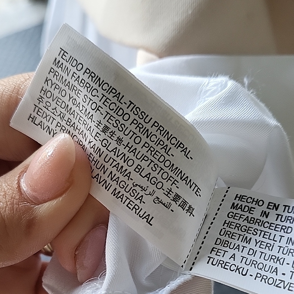 Zara Beige and White Layered Mini Dress - Picture 10 of 10